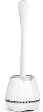 Toilet Brush and Holder, Toilet Bowl Brush with Ventilated Holder and Ergonomic
