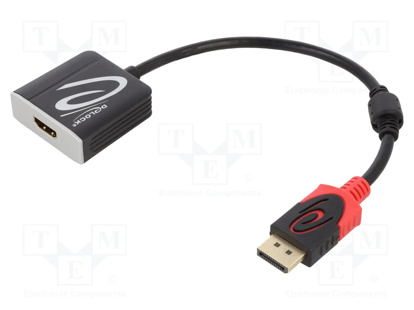 Delock Noir Adapter Displayport 1.2 Male > Hdmi Female 4K Active - Convertisseur Vidéo - Parade Ps176 - Displayport - Hdmi - Image 2
