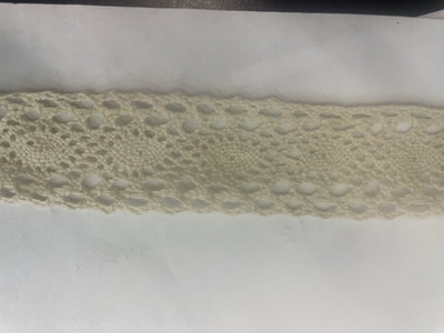 4 Yards Natural Cotton Crochet Clunny Scalloped  Trim Lace 1  3/4'' SHIP FROM USA