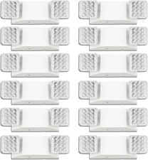 LED Emergency Lights 12 Pack with Battery Backup - 2 Head Emergency Lighting for