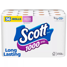 Scott 1000 Septic-Safe 1-Ply Toilet Paper