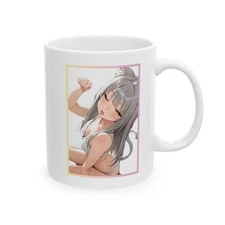 Sexy Anime Catgirl Mug, Kawaii Waifu Coffee Cup, Cute Otaku Gift 11oz