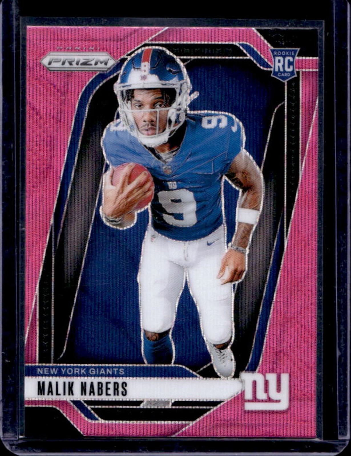 2024 Prizm Malik Nabers Rookie Variation RC Pink Wave VAR #28 Giants