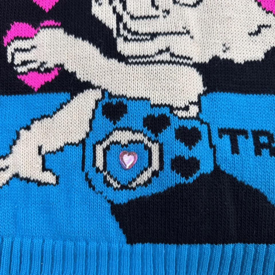 Suéter vintage 1992 Hot Cashews Treasure Trolls muñeca Kidcore juvenil 15,5 x 21 Foto 2 de 4