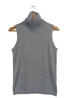 MRS & HUGS Wollpullover Damen Pullover Gr. DE 34 hellgrau Casual-Look