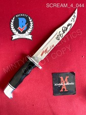 Emma Roberts Rory Culkin dual signed Scream real Buck 120 Knife Beckett COA
