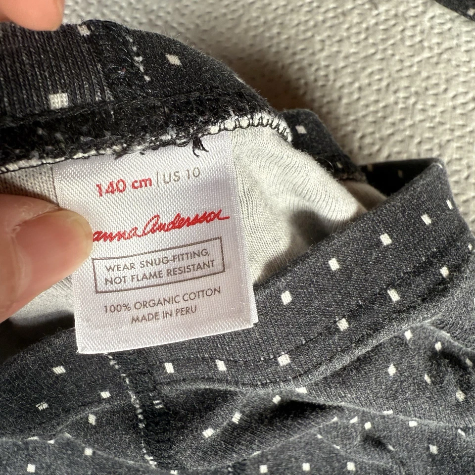 Juego de pijama a juego Hanna Andersson gris invierno hada copo de nieve 2 piezas 10/12 Foto 2 de 4