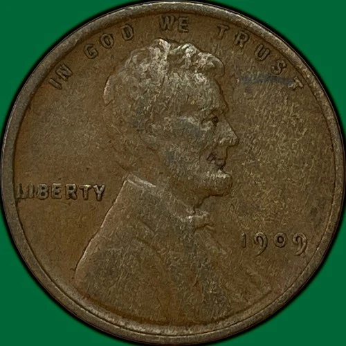 1909-VDB Lincoln Wheat Cent Very Fine VF Coin #37190