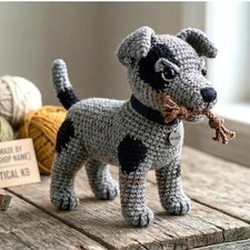 Muñeca de ganchillo para perro, muñeca amigurumi de ganchillo hecha a mano regalo, muñeca amigurumi