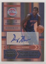 2010-11 Playoff Contenders Patches Gold 23/49 Greg Monroe #12 Auto 2r8