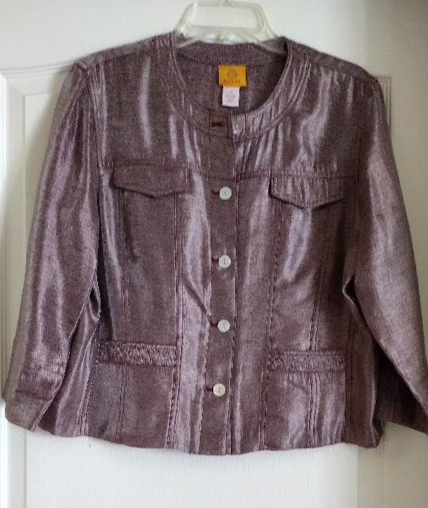 Ruby Road lightweight lavender jacket with front … - image 1