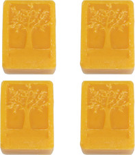 4 PCS Natural Beeswax Blocks Yellow Beeswax Bars for Wood Polish, Candle Making,