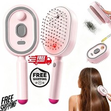 Electric Steam Hair Straightener Brush Rechargeable Anti Frizz Detangling USA