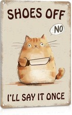 Shoes Off Sign Tin Metal Signs No Shoes House Door Decor Take Your Shoes Off