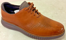 Cole Haan Men's 2.ZeroGrand Lined Laser Wingtip Oxford Tan Style C25351, 8.5m