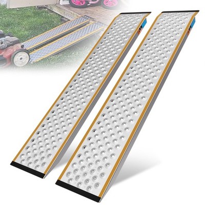 WHALEMOTOR Aluminum Shed Ramp 2PC, 4' Long 8'' Wide Loading Ramp for Riding Mo...