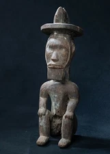 Teke Tege Figure, D.R. Congo, Gabon, Central African Tribal Art.