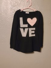 Crazy8 Girls Knitted Black Sweater in sz S 5/6