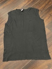 Mens Vintage Speedo Tank Top Black Size XLarge Made In USA.