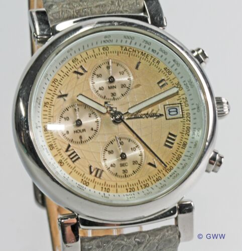 EGOIST Quartz-Chronograph (2229) „Silberpfeil“, Datum, Klapp-Anstöße - wohl 10er