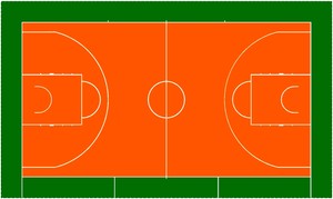 Cialda ostia per torta campo da basket, ostia, ostie, cialde ... Campo da basket