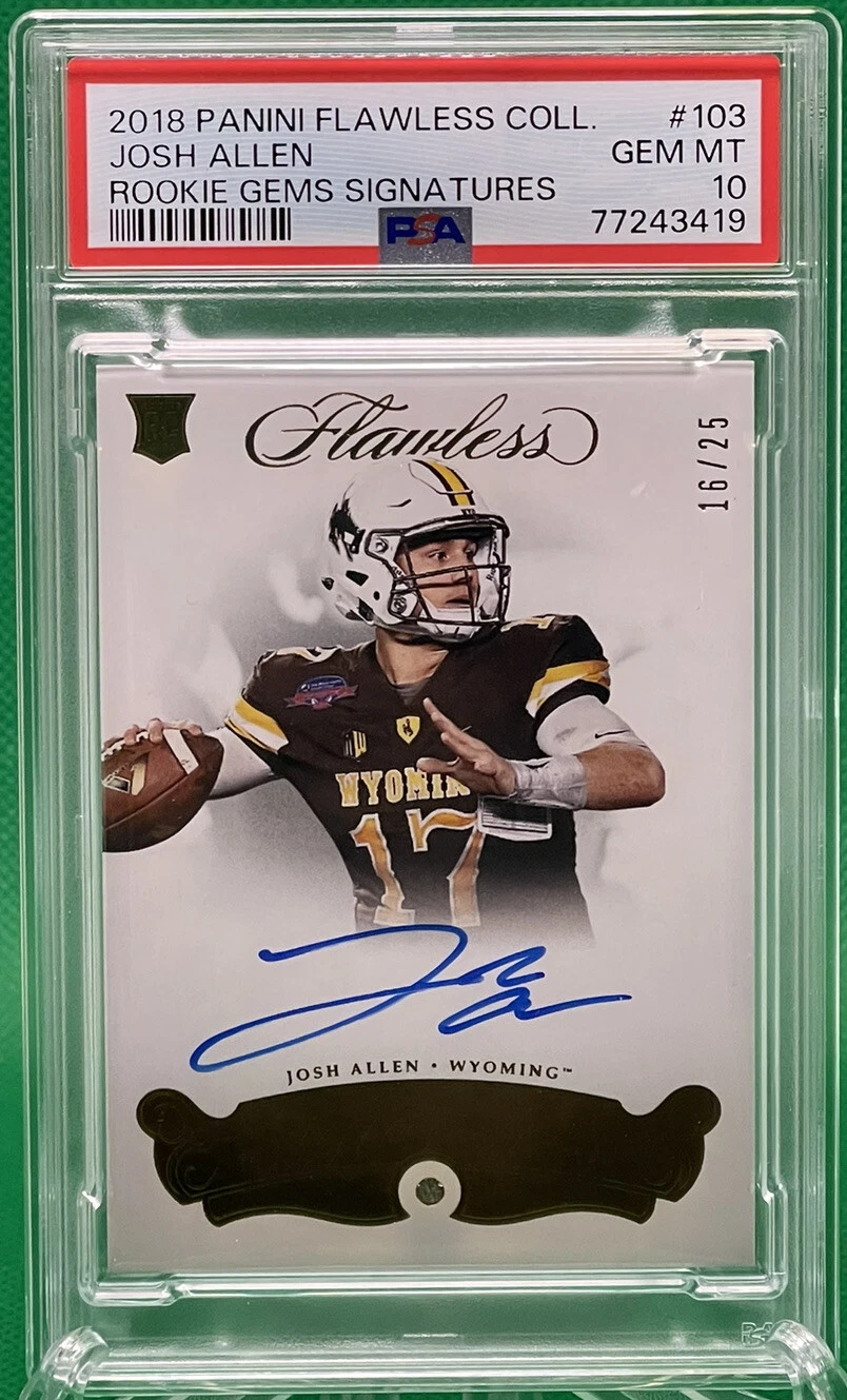 Josh Allen Panini Flawless Collegiate Rookie Gems Signatures #103 Base
