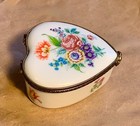 France French LaGloriette Limoges Trinket Ring Box Heart Peint Main Limoge — photo 1