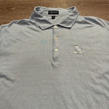 Peter Millar Polo Shirt Mens 2XL Blue Crown Crafted Golfer Performance Stretch