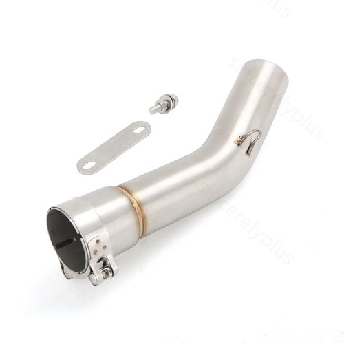 For Yamaha FZ1 2006-2015 Motorcycle Exhaust Middle Link Pipe Black Mufflers Tips - Picture 6 of 10