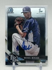2018 Bowman #BCP-16  Michael Mercado Chrome Philadelphia Phillies Debut SIGNED