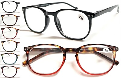 Lesebrille + Hartschalenetui 0,50~+4,00 leicht stylisch Retro Design L888H