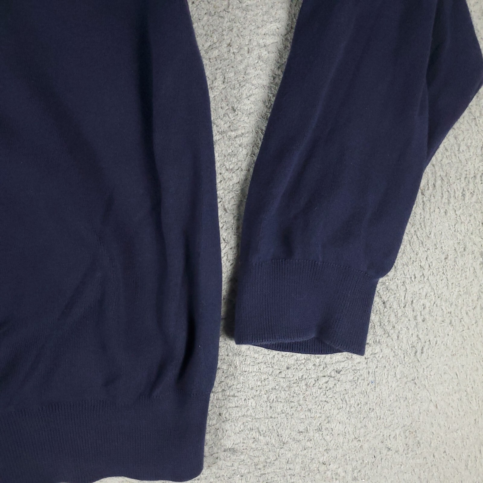 Maglione Ralph Lauren uomo taglia 2XL blu pony scollo a V pullover felpa *