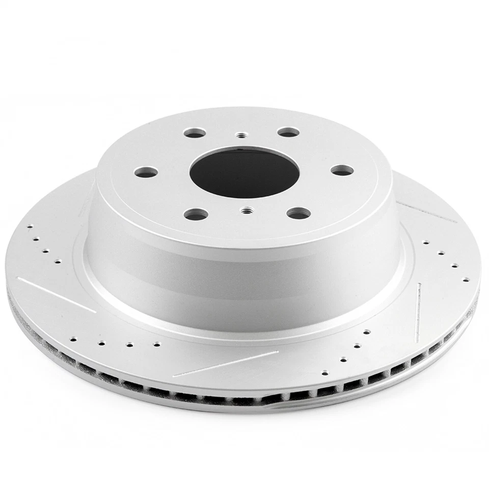 FOR CHEVY SILVERADO ESCALADE FRONT+REAR DRILL SLOT BRAKE ROTORS +CERAMIC PADS Foto 4 de 4