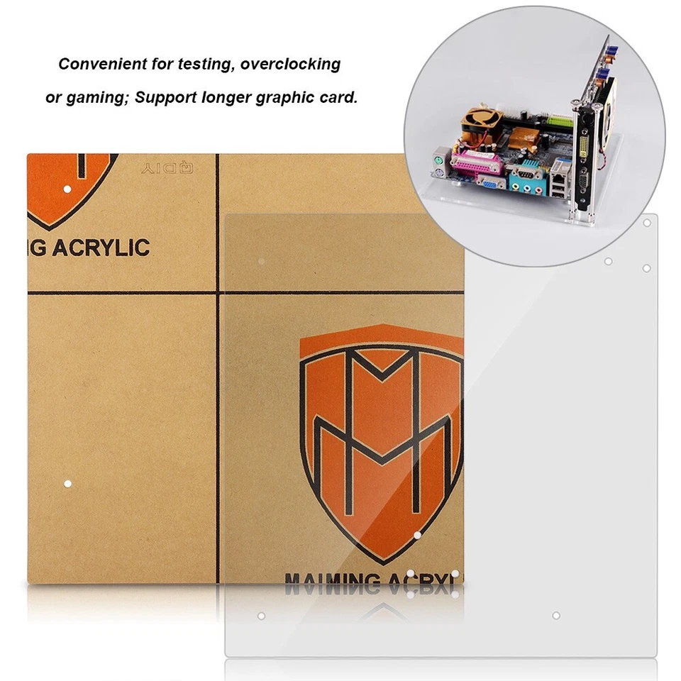 Open Frame Transparent Acrylic Computer PC Case DIY ITX Motherboard Stand Kit - Image 4 of 4