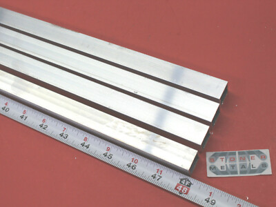 4 Pieces 3/4''x 3/4''x 1/16'' Wall 48'' Long ALUMINUM SQUARE TUBE 6063 T52 .625'' ID