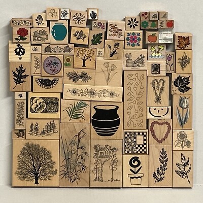 You Pick Rubber Stamps Flowers Plants Nature Landscapes Garden Leaves Lot