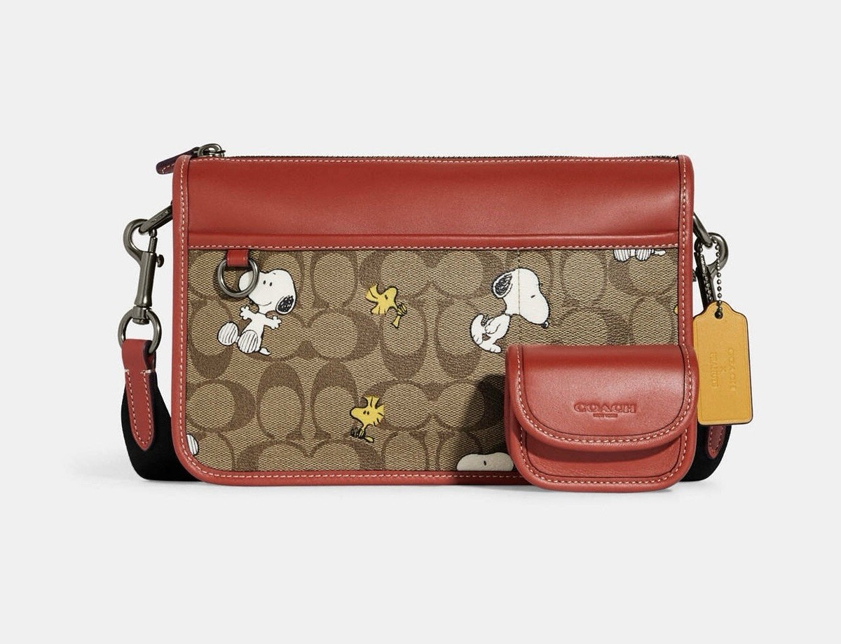 COACHxSNOOPY ヘリテージ コンバーチブル ショルダーバッグ コーチ アウトレット ショルダーバッグ メンズ ヘリテージ