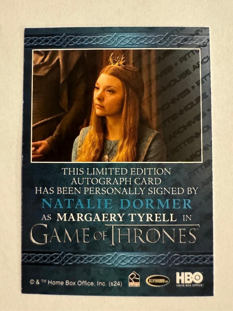 Game of Thrones ナタリー・ドーマー 直筆サインカード Game of Thrones ナタリー・ドーマー 直筆サインカード Amazon