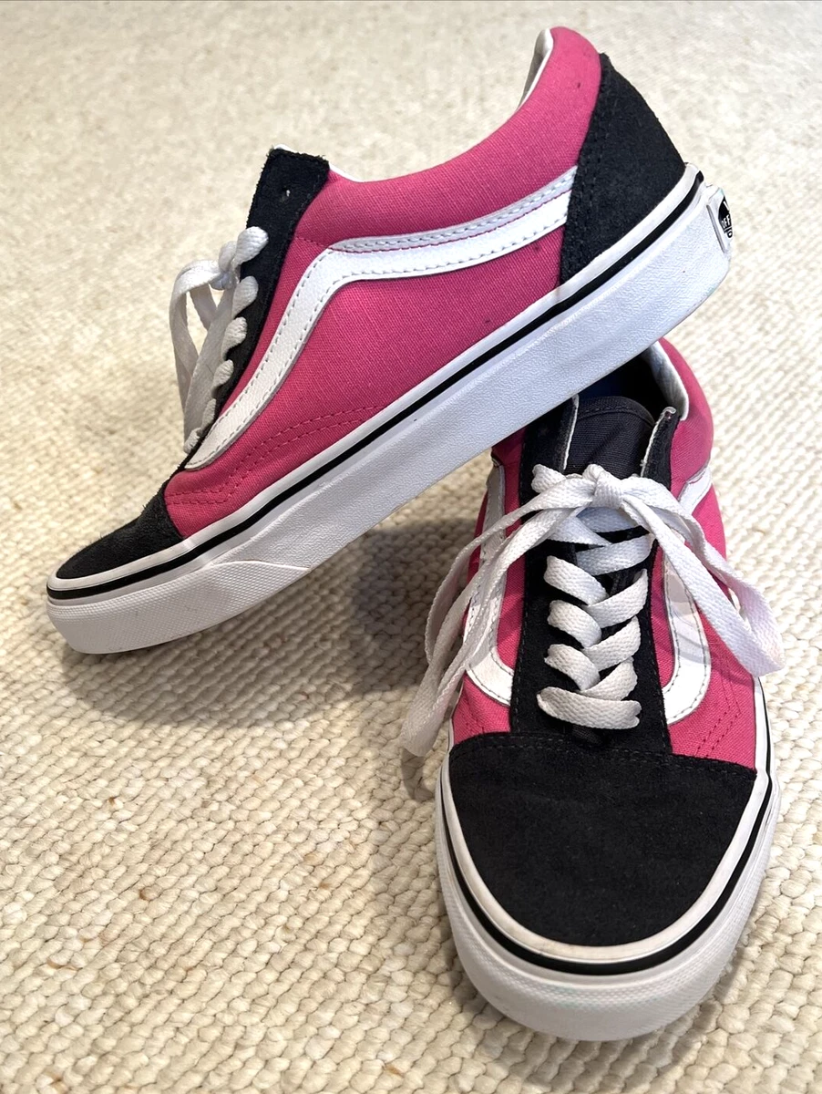 Pink black and white vans sales