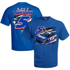 Kyle Larson Nascar 2021 #5 Blue Fuel 2 Sided T-Shirt Men's Size Medium