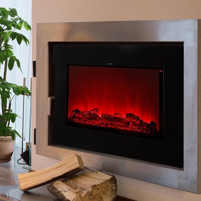 Embedded Electric Fireplace Insert Recessed 37 5 Space Heater