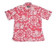 Gitman Vintage 215 Red Duke's Pareo Print 100 Cotton Camp Shirt S/S M