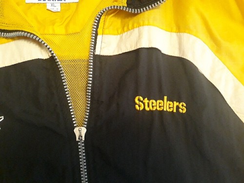 Vintage Starter Pro Line Authentic NFL Steelers Hooded Windbreaker Jacket Sz XL - Picture 4 of 13