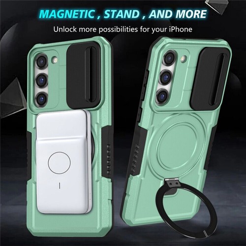 For Samsung S24 FE S23 S22 S21 S20 Ultra Plus Magsafe Ring Stand Case Lens Cover - Picture 69 of 115
