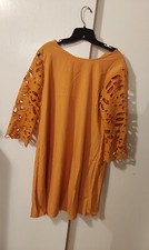Shein Gold Knee Lenth Long Sleeve Dress Xl New Never Worn
