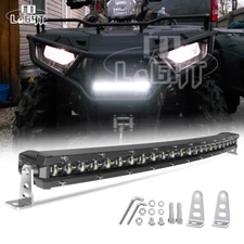 Curved 25" inch 380W LED Light Bar Offroad UTV Lamp Combo Beam Single Row 24/26"