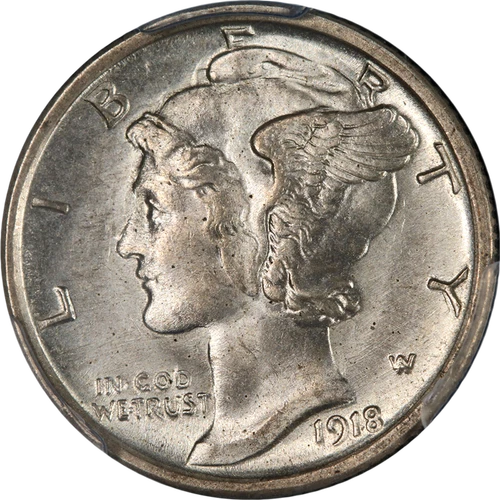 1918-S Mercury Dime PCGS MS64 Superb Eye Appeal Nice Strike
