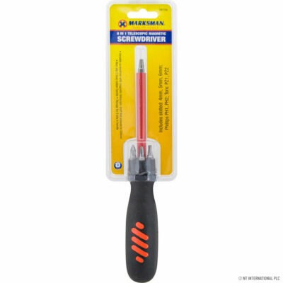 8-IN-1 SCHRAUBENDREHER MAGNETISCH TELESKOP AUFNAHMEWERKZEUG MULTIKOPF KREUZSCHLITZ TORX SECHSKANT