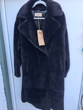 Superb Celtic & Co Ebony 100% Sheepskin Long Overcoat 18 Bnwt