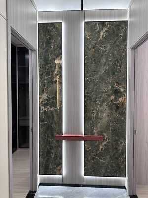 Wandpaneele Deckenpaneele Grau Gemasert Optik, Wasserdicht, ca.260x122cm,8mm